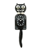 Classic Black Kitty-Cat Klock (12.75" high)