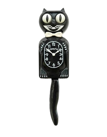 Classic Black Kitty-Cat Klock (12.75" high)