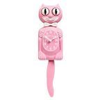 Retired Pink Satin Kitty-Cat Klock (12.75" high)