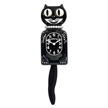Classic Black Miss Limited Edition Kitty-Cat Klock (12.75" high)