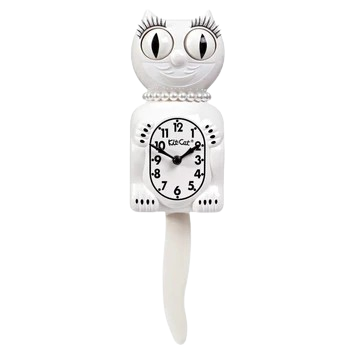 Classic White Lady Kit-Cat Klock