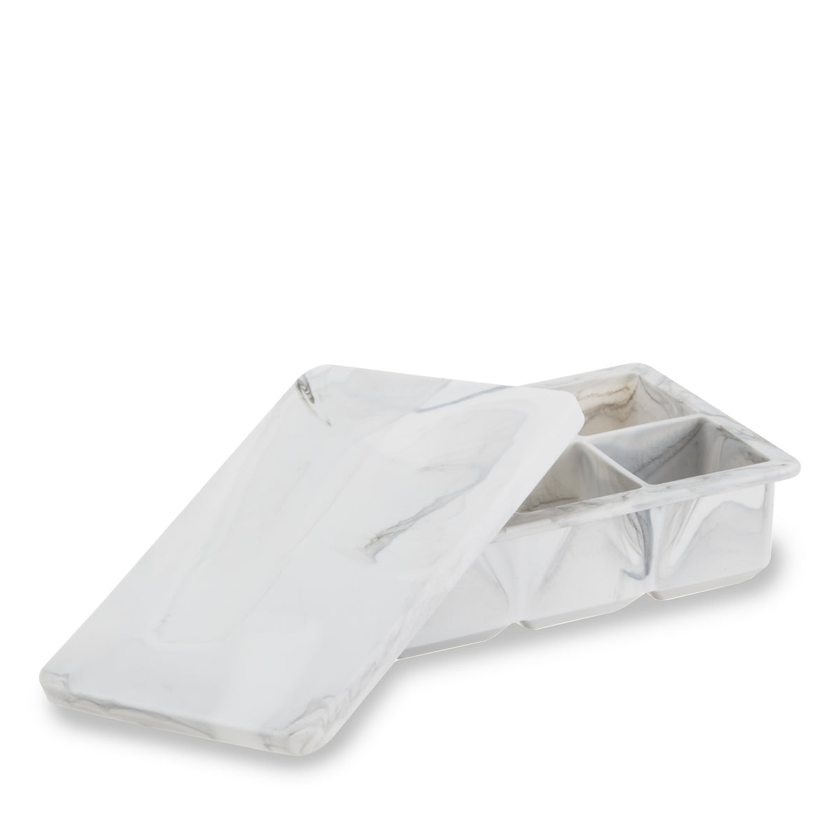 2" Ice Cube Tray with Lid in Gray Marble