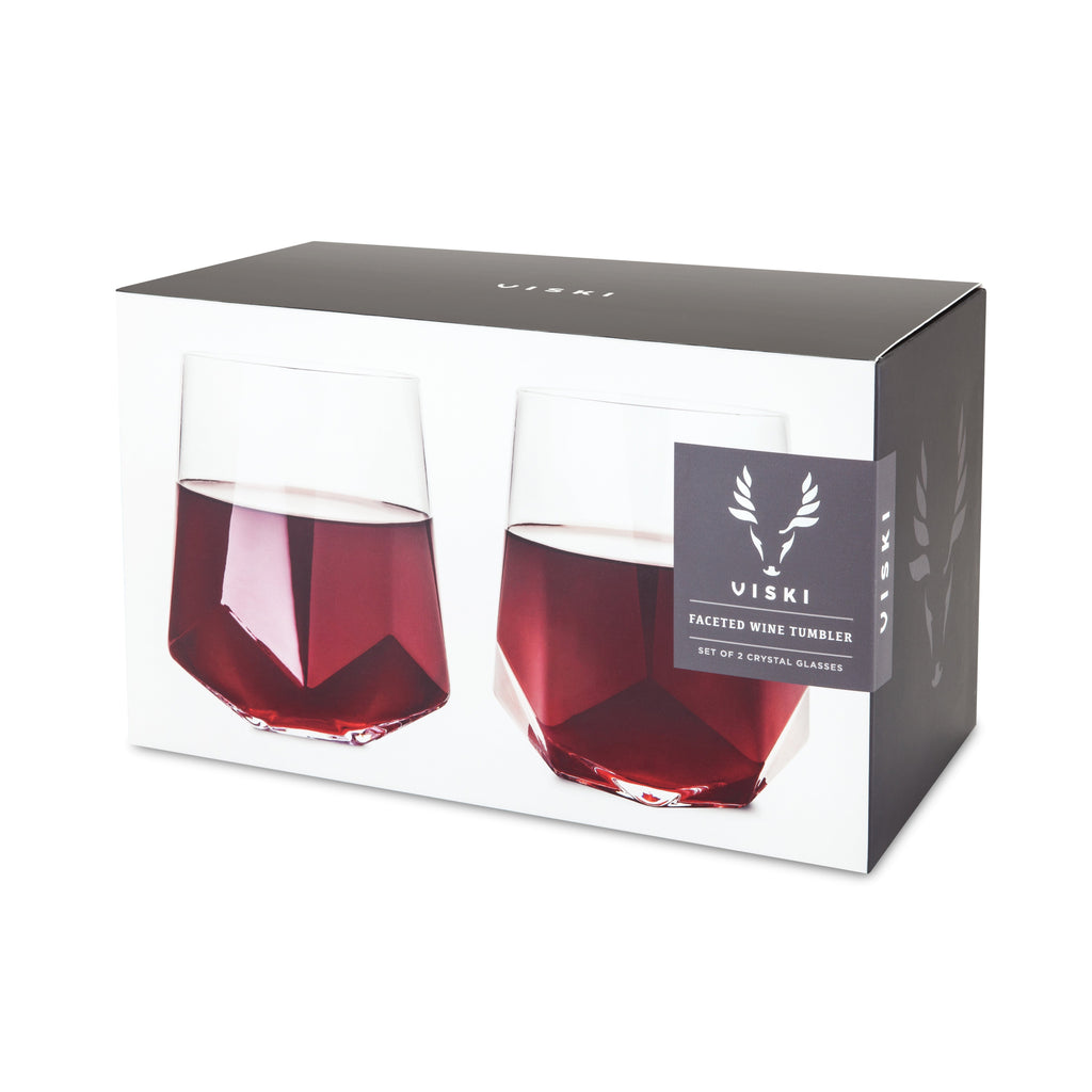 Faceted Crystal Wine Glasses