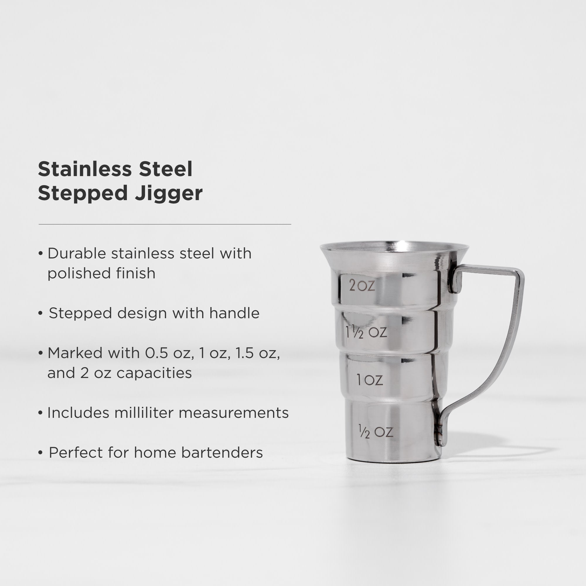 Harrison Stainless Steel Stepped Jigger