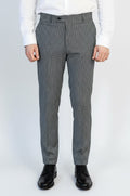 Black & White Checkered Fabric Trousers – Wessi