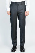 Anthracite  Slim Fit Classic Cut Dress Trousers – Wessi