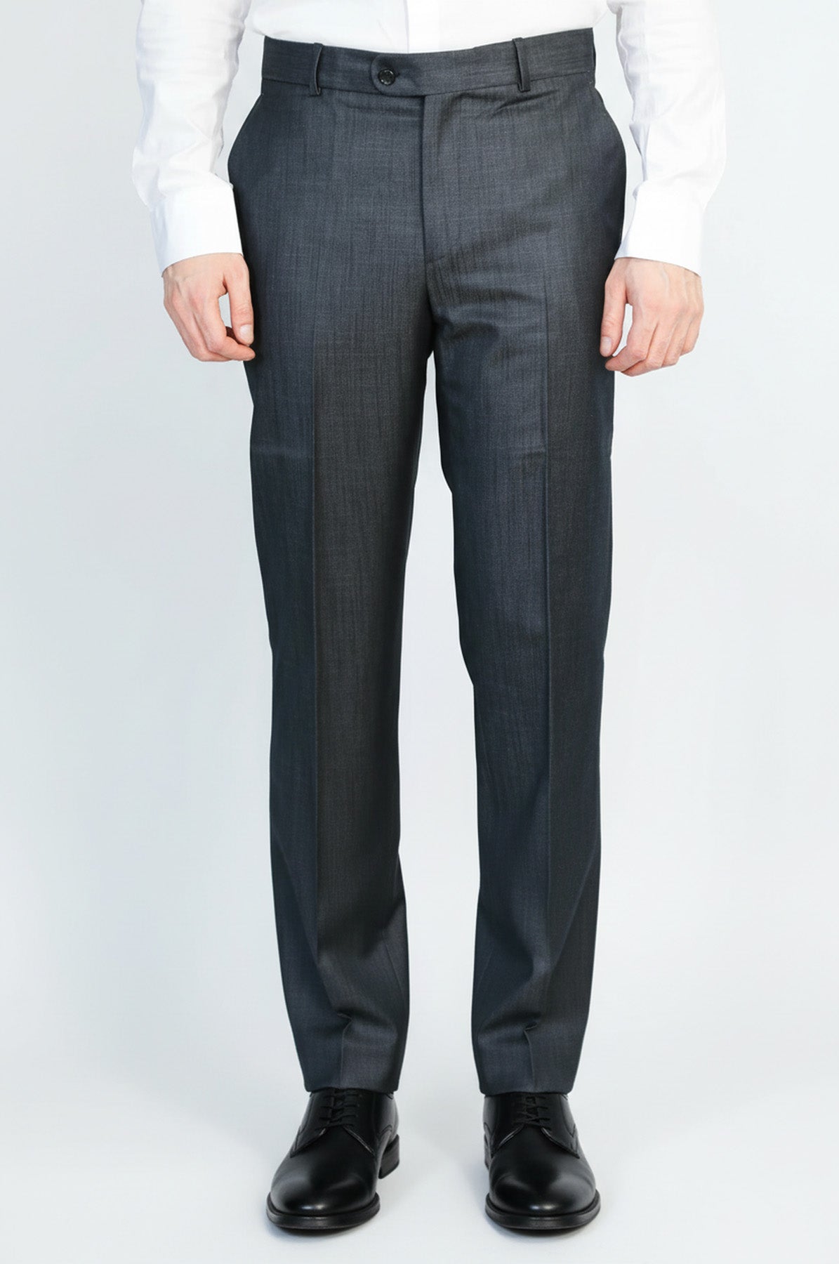 Anthracite  Slim Fit Classic Cut Dress Trousers – Wessi