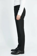 Black Slim Fit Classic Cut Dress Trousers – Wessi