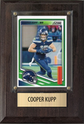 Cooper Kupp Seattle Seahawks Fan Gift Plaque 4x6 1 Card Prizm, Donruss, Score 2024 2025 2026