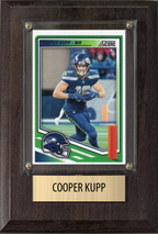 Cooper Kupp Seattle Seahawks Fan Gift Plaque 4x6 1 Card Prizm, Donruss, Score 2024 2025 2026