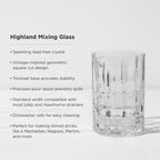 Highland Crystal Mixing Glass