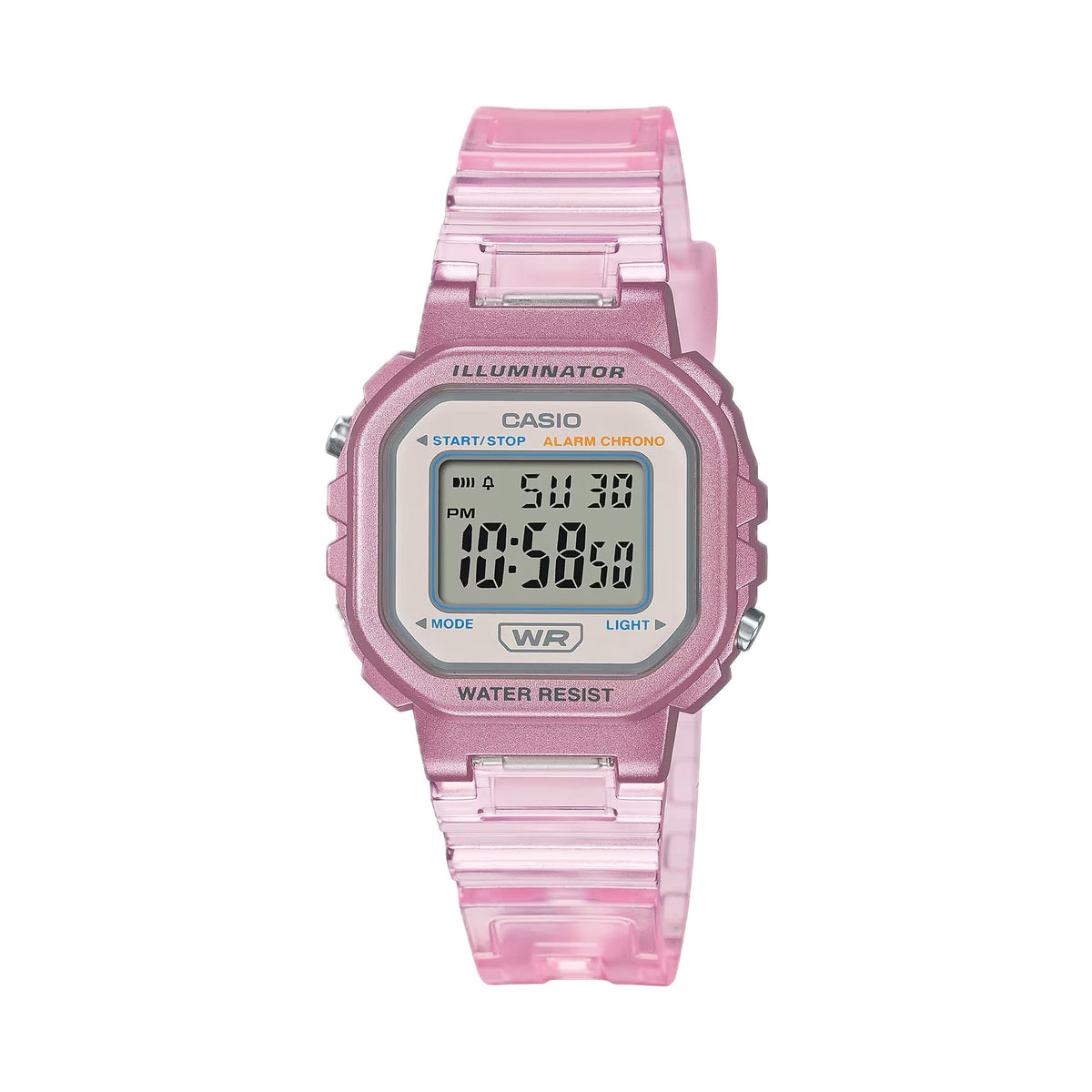Casio Women's Transparent Pink Digital Watch - LA-20WHS-4ACF