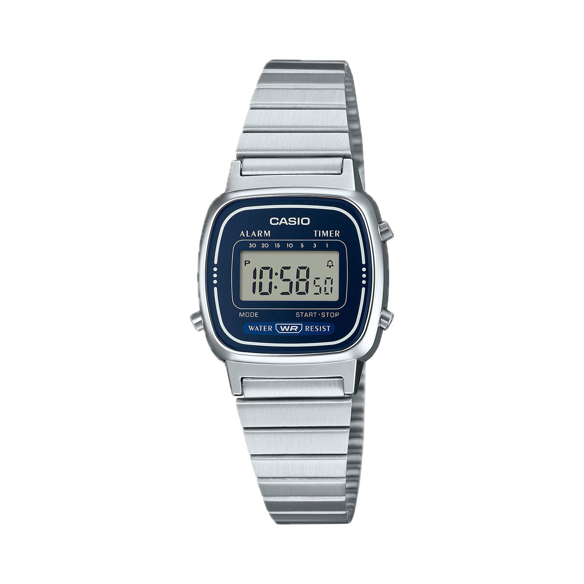 Casio Women's Silver Digital Retro Watch - LA-670WA-2D