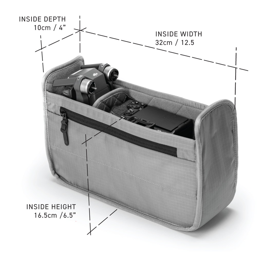 GRIP-SLING 12 CAMERA INSERT - SILVER MATTE - Preorder & Save 10%