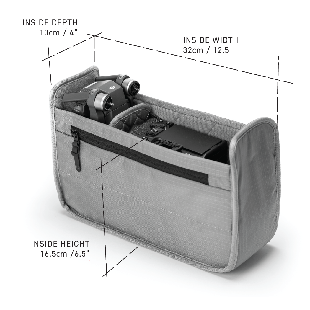 GRIP-SLING 12 CAMERA INSERT - SILVER MATTE - Preorder & Save 10%