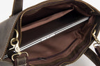 Minimalist Leather Briefcase Laptop Bag Designer Handbag ZB02