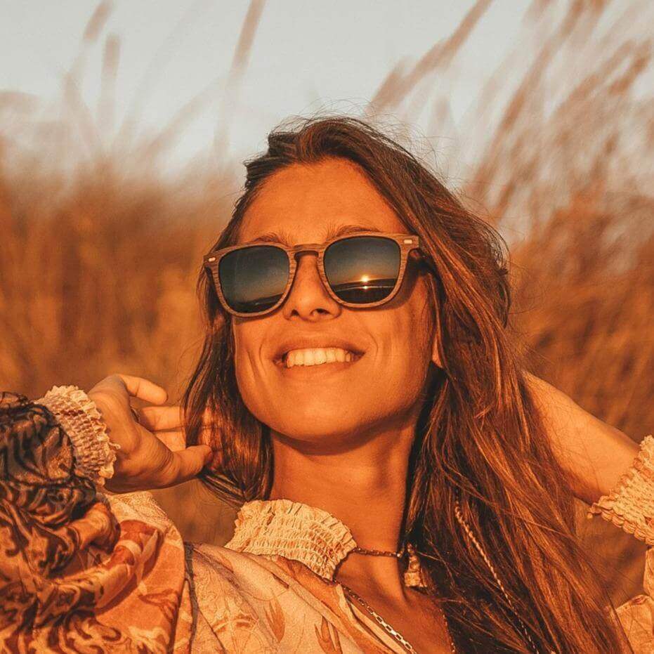 Lark - Squared Wood Sunglasses