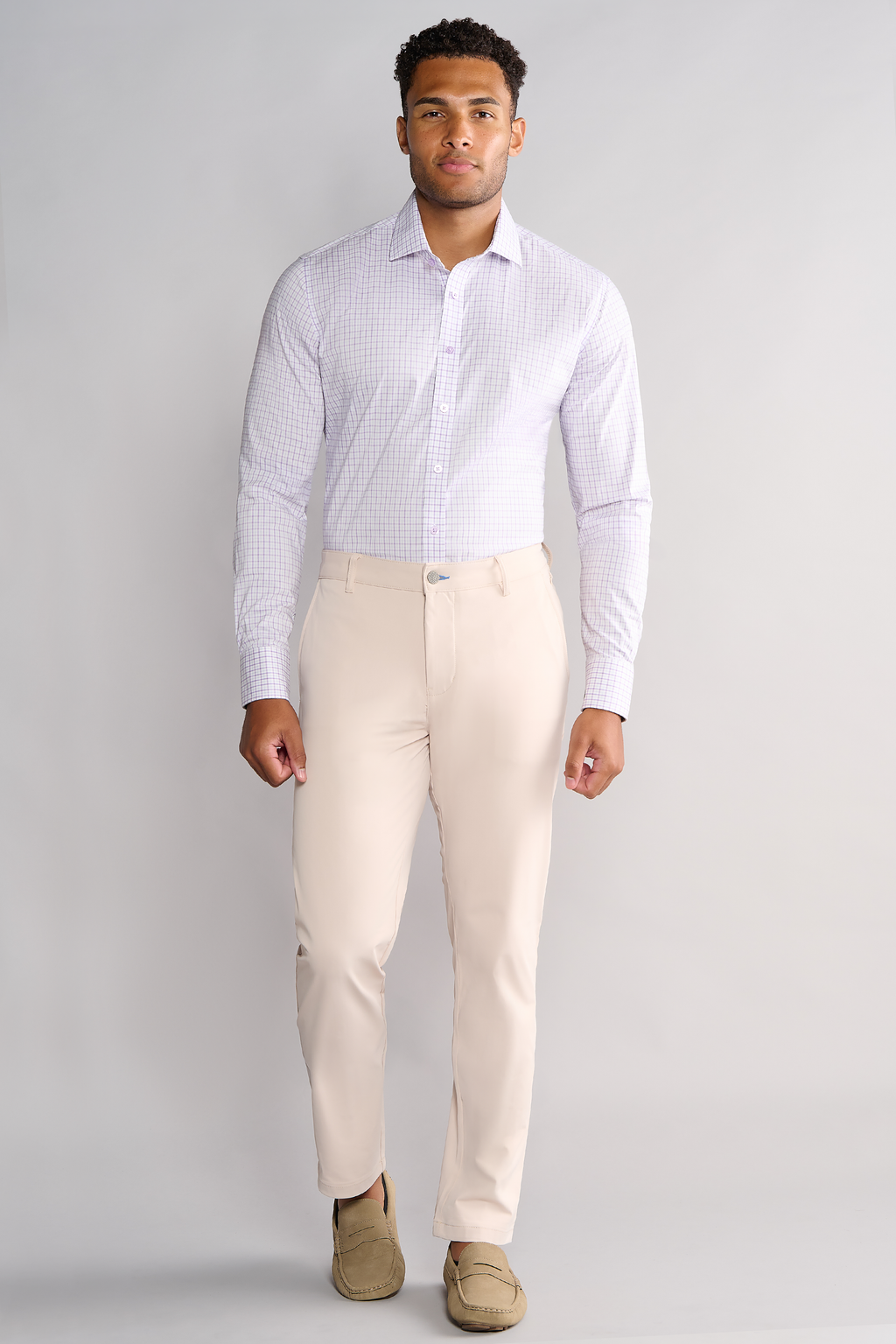 Leader Non-Iron Windowpane // Lavender