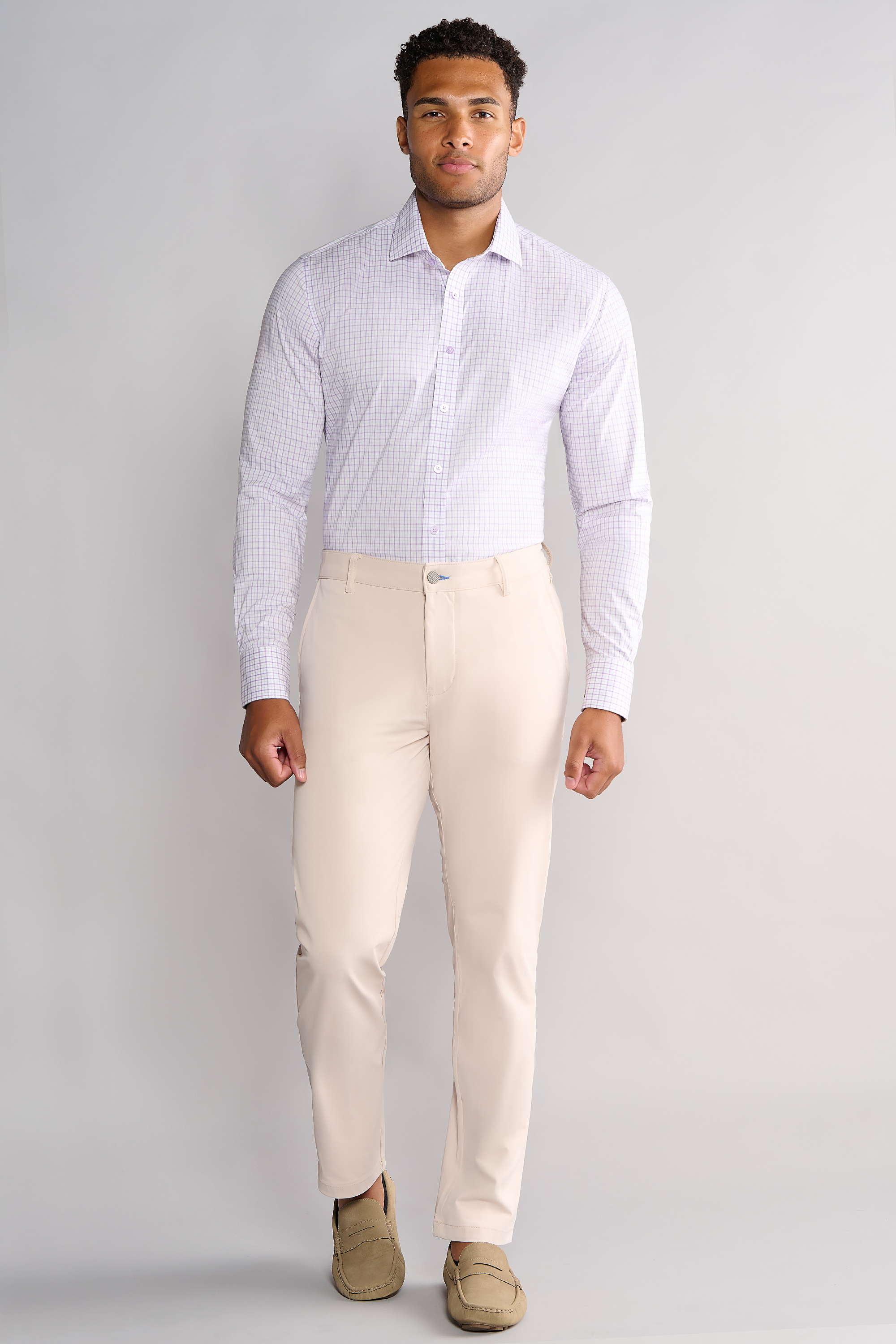 Leader Non-Iron Windowpane // Lavender