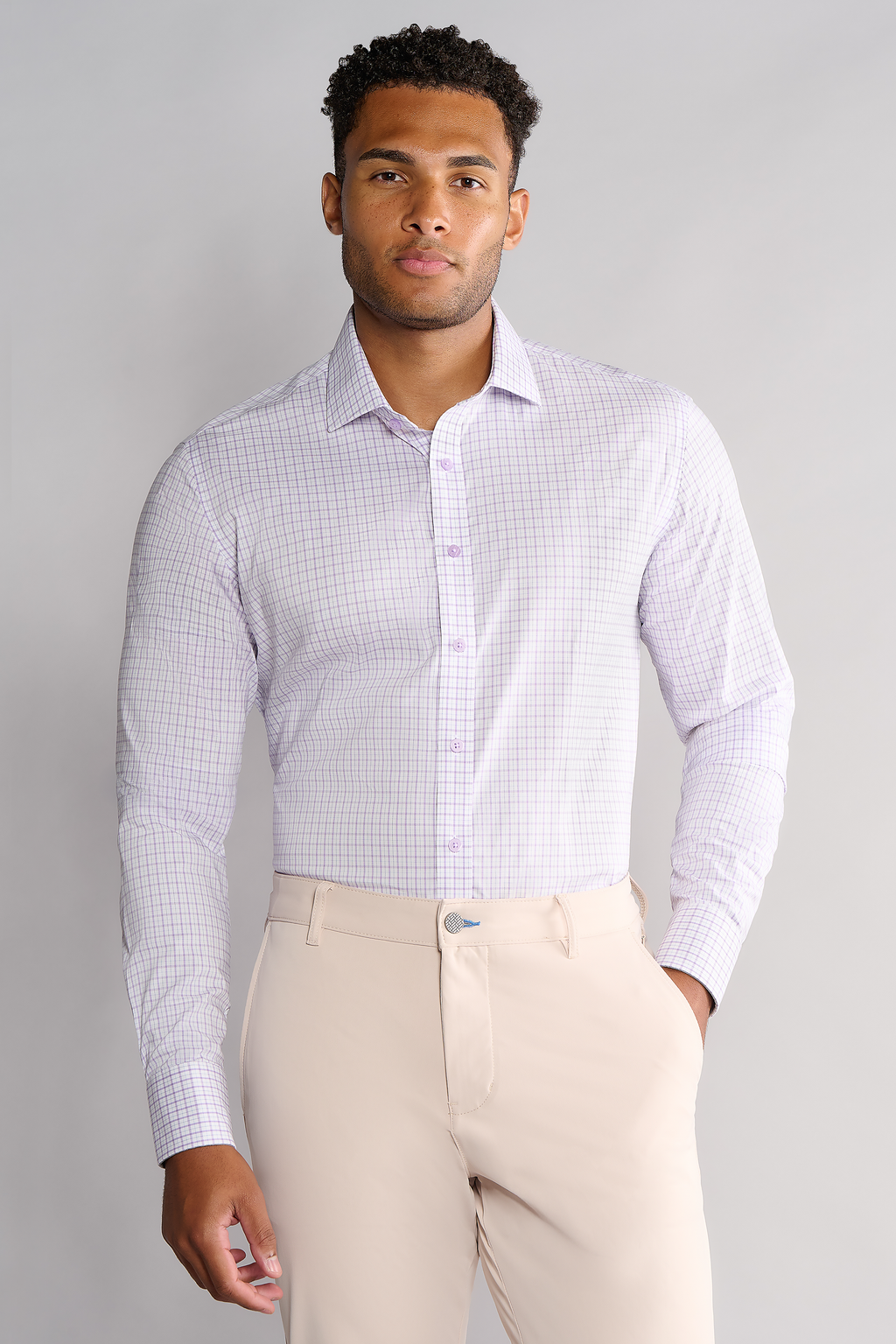 Leader Non-Iron Windowpane // Lavender