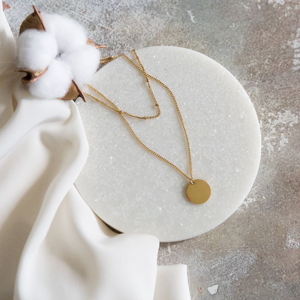 Arvo Layered Disc Necklace - Gold