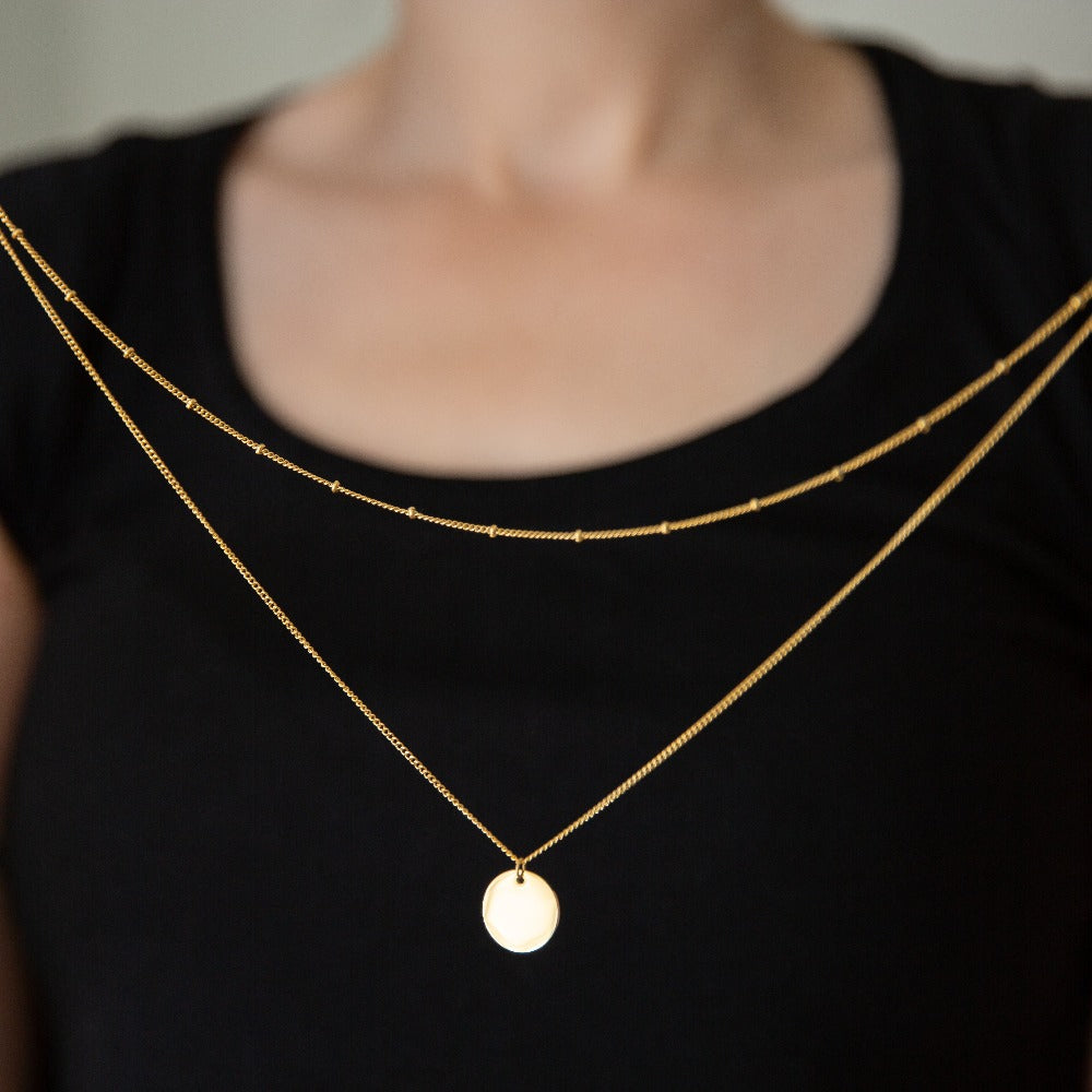 Arvo Layered Disc Necklace - Gold