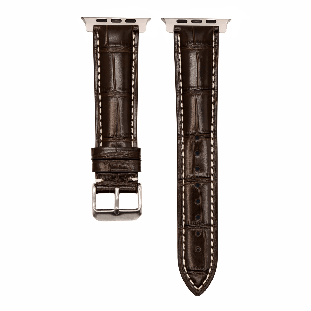 Leather Crocodile Grain Band - For Apple Watch ULTRA - Chocolate