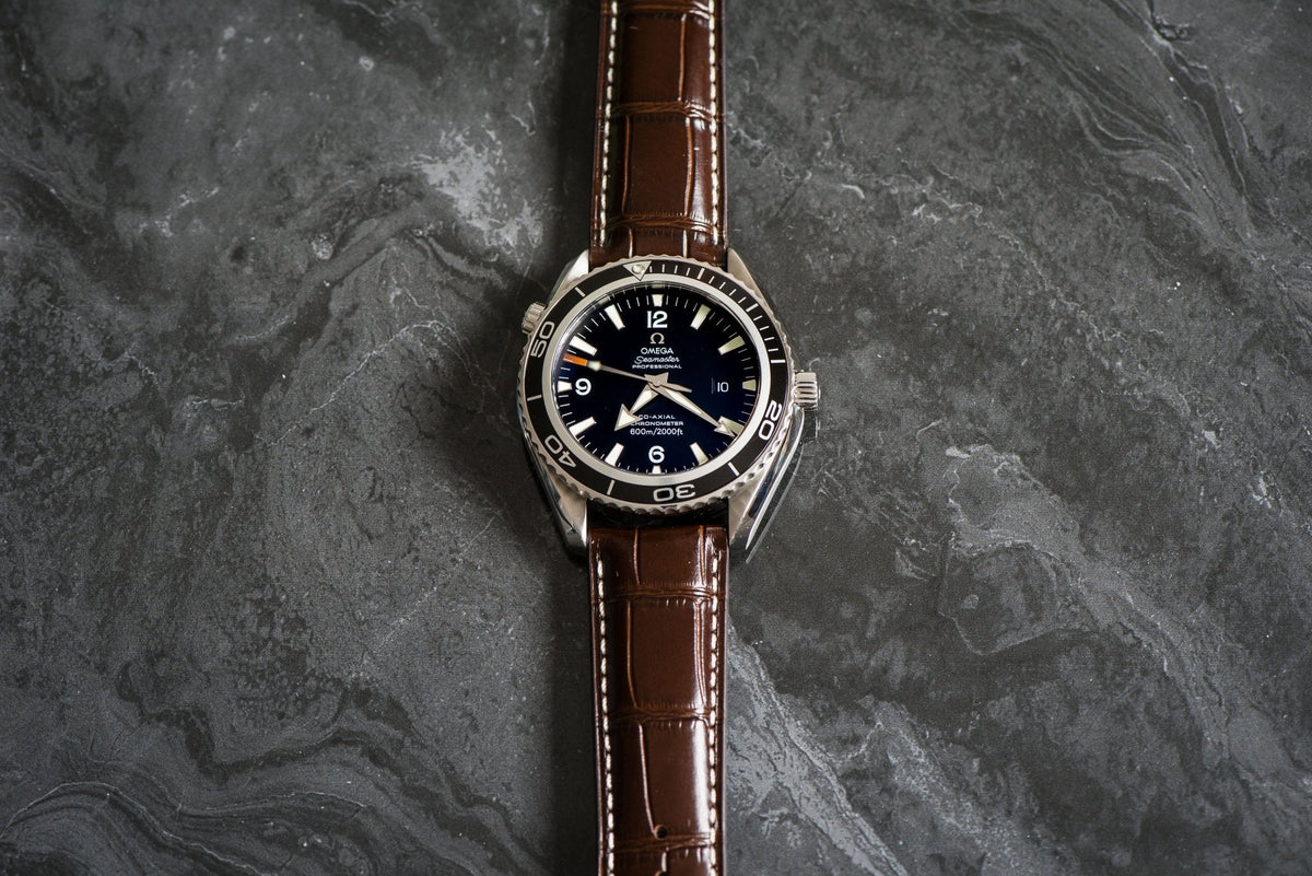Leather - Crocodile Grain - Chocolate Brown