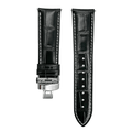 Leather - Crocodile Grain - Licorice Black - Butterfly Clasp