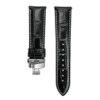 Leather - Crocodile Grain - Licorice Black - Butterfly Clasp