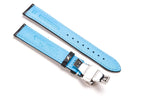 Leather - Crocodile Grain - Licorice Black - Butterfly Clasp
