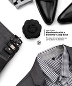 Vittorio Vico Unisex Leather Flower Lapel Pin