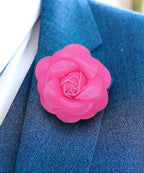 Vittorio Vico Unisex Leather Flower Lapel Pin