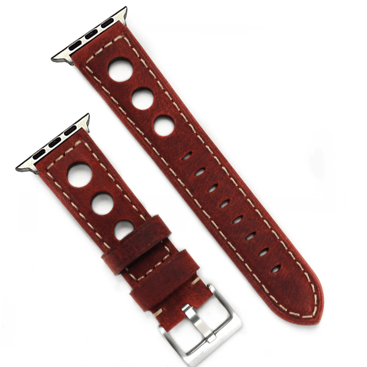 Leather Rally Band - For Apple Watch - Red