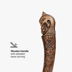Leviathan Kratos axe with carved handle 34.25"