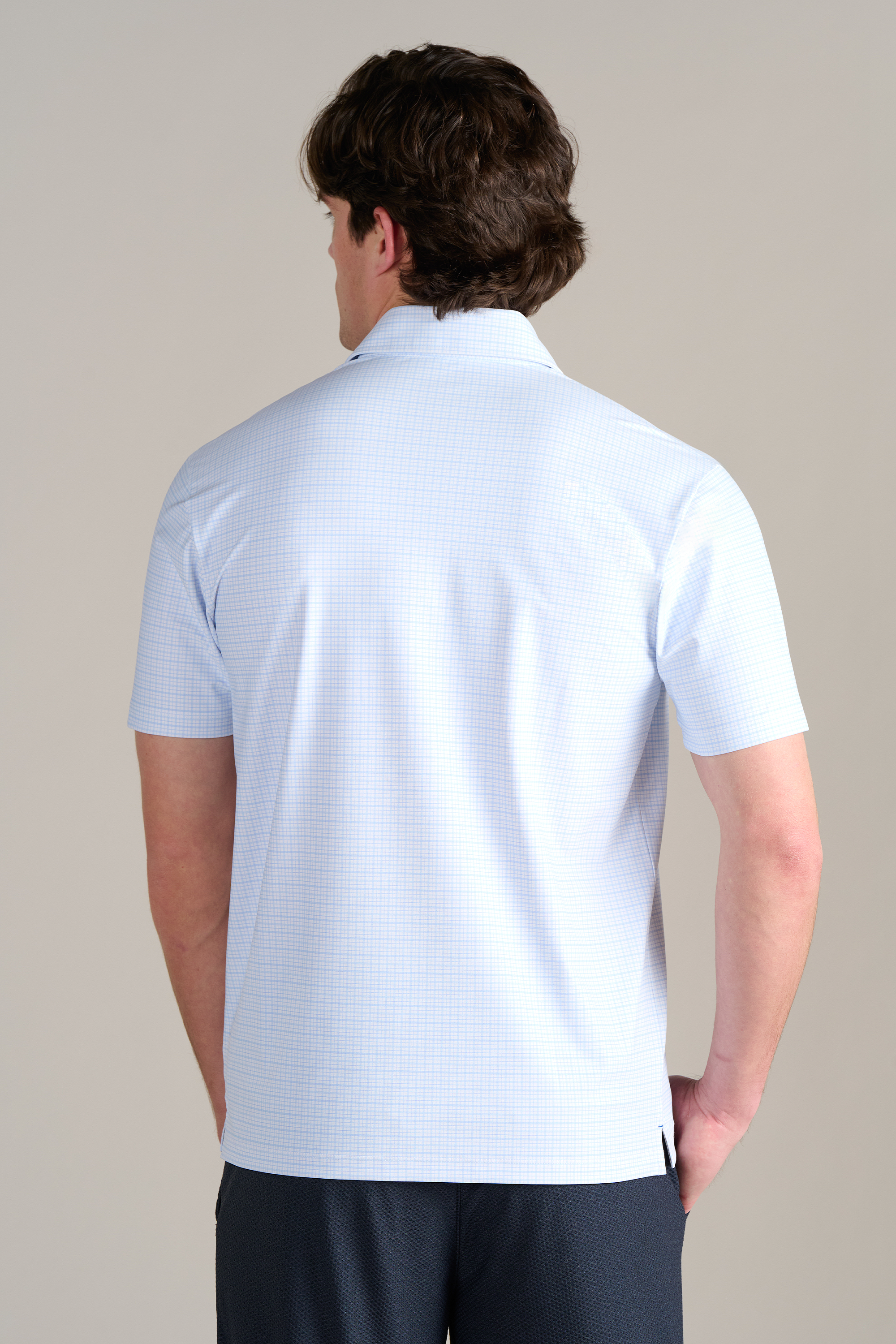 Event Polo Windowpane // Sky Blue