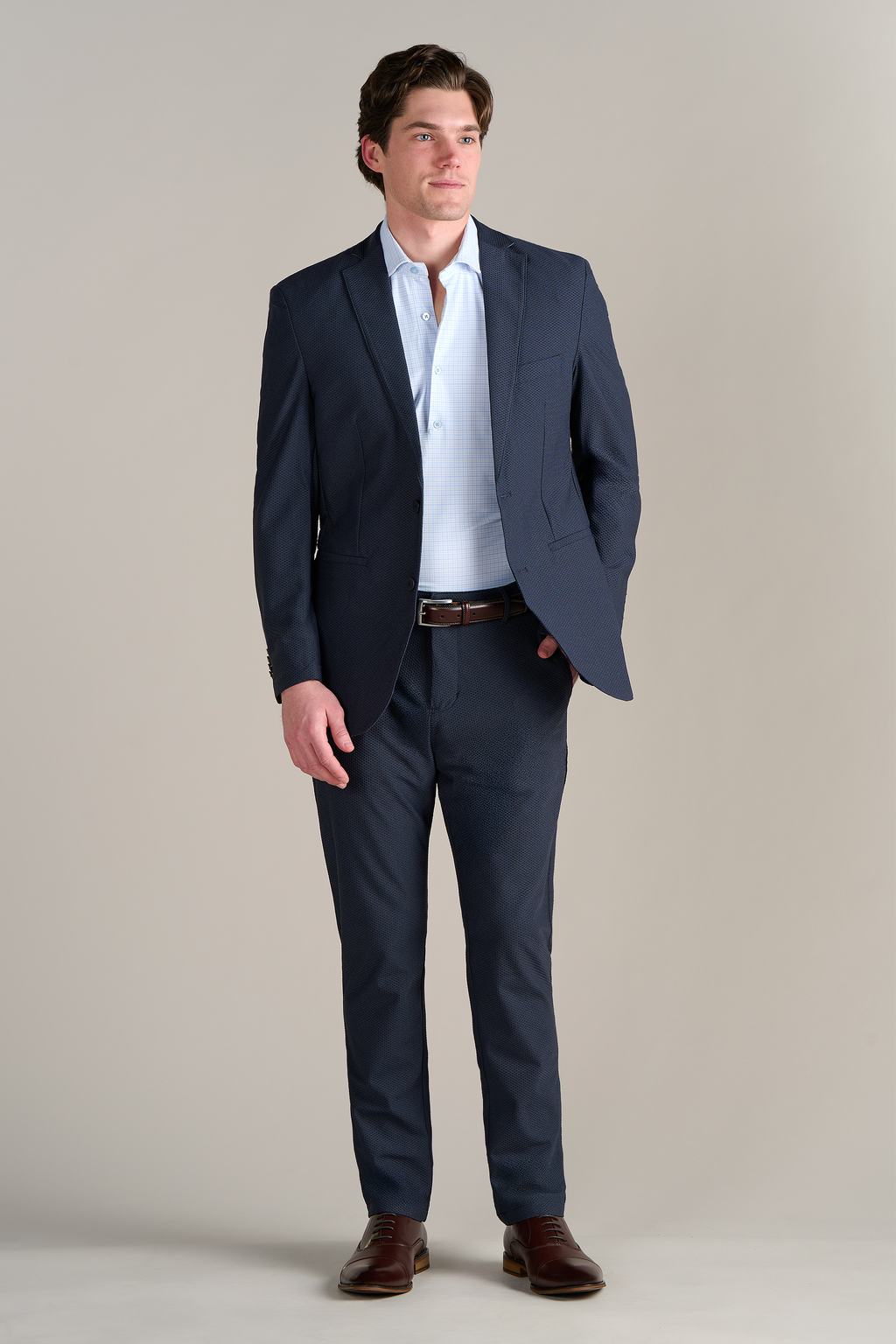 Event Polo Windowpane // Sky Blue