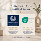 Down And Feather Travel Pillow - Made In Canada