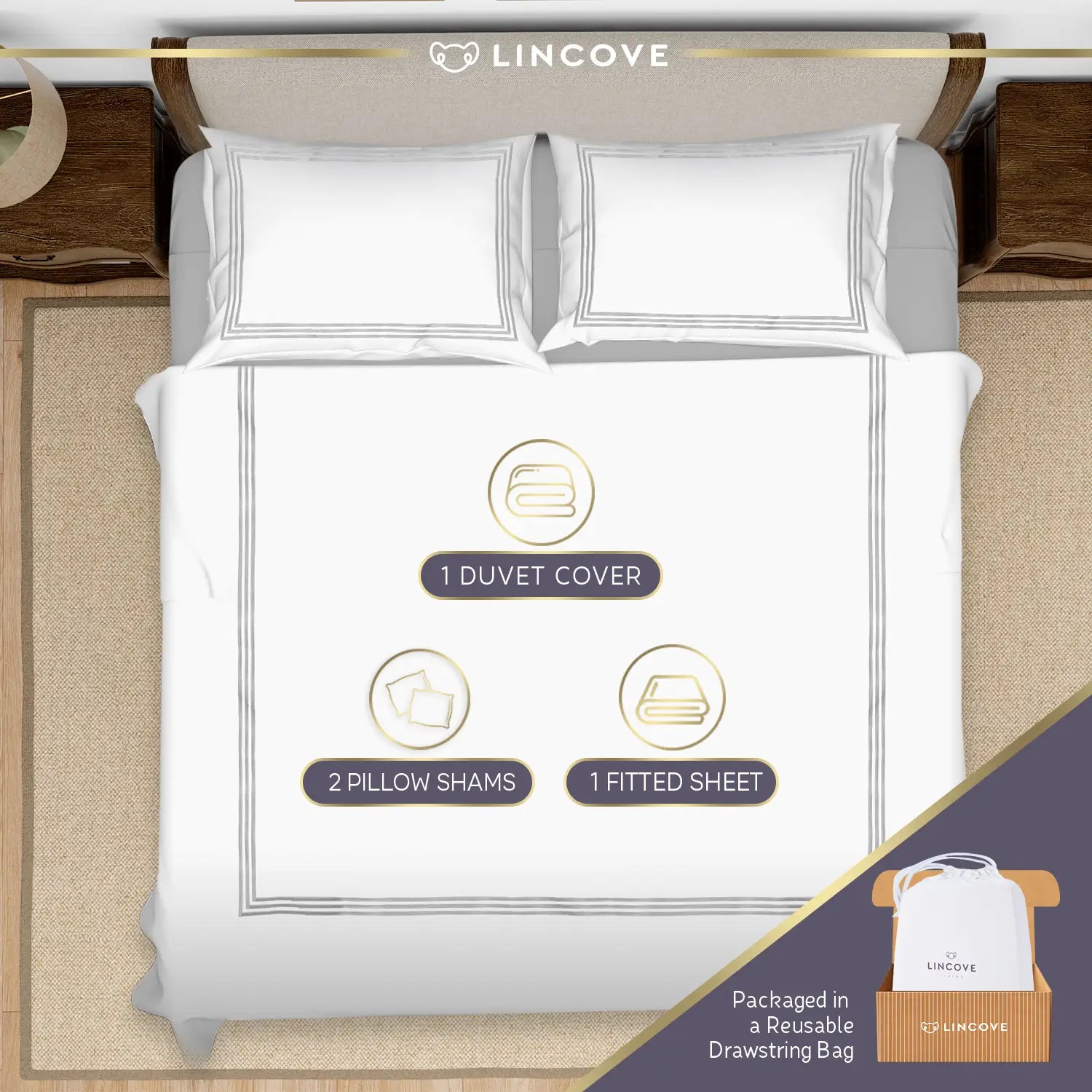 100% Cotton Luxe Duvet Cover Set