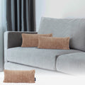 Lincove Fur Striped Pillow Cover - 14"x26"