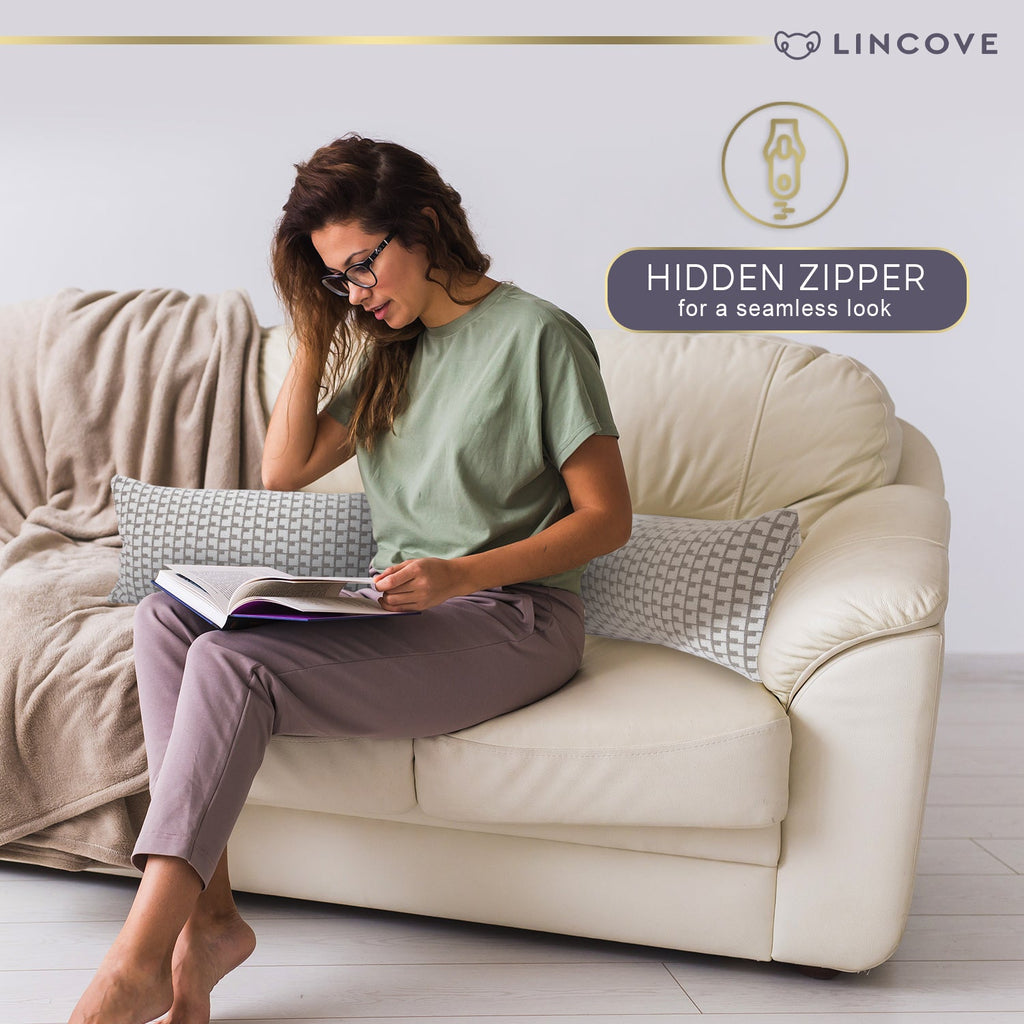 Lincove Avenue White Pillow Cover