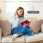 Lincove Fur Striped Pillow Cover -20"x20"