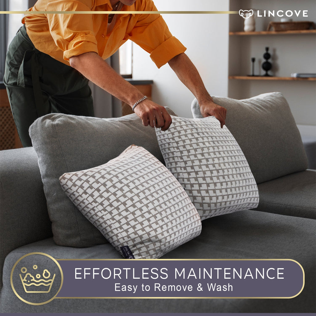 Lincove Avenue White Pillow Cover