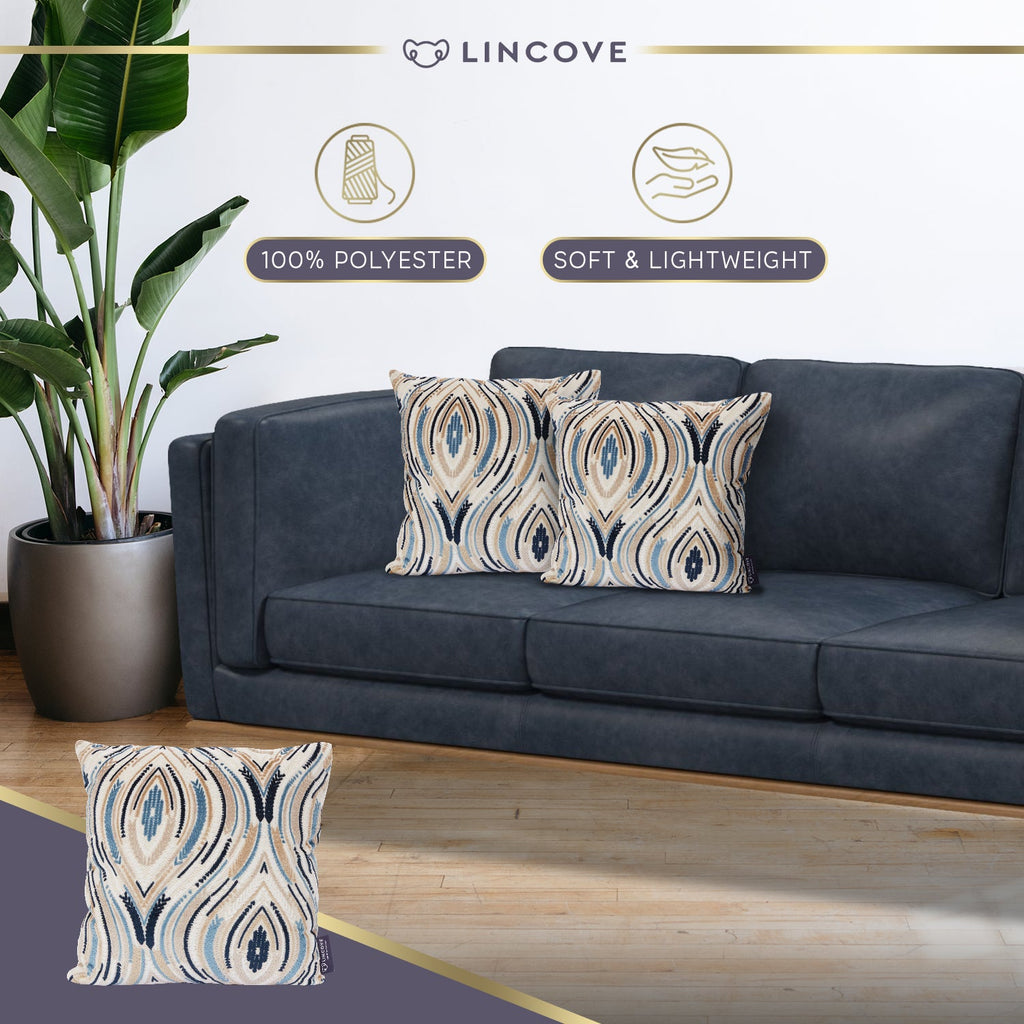 Lincove Woven Waves Pillow Cover