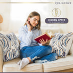 Lincove Woven Waves Pillow Cover