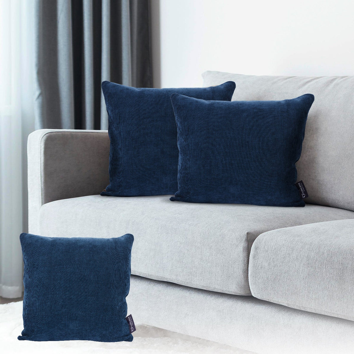 Lincove Pinpoint Cobalt Blue Pillow Cover