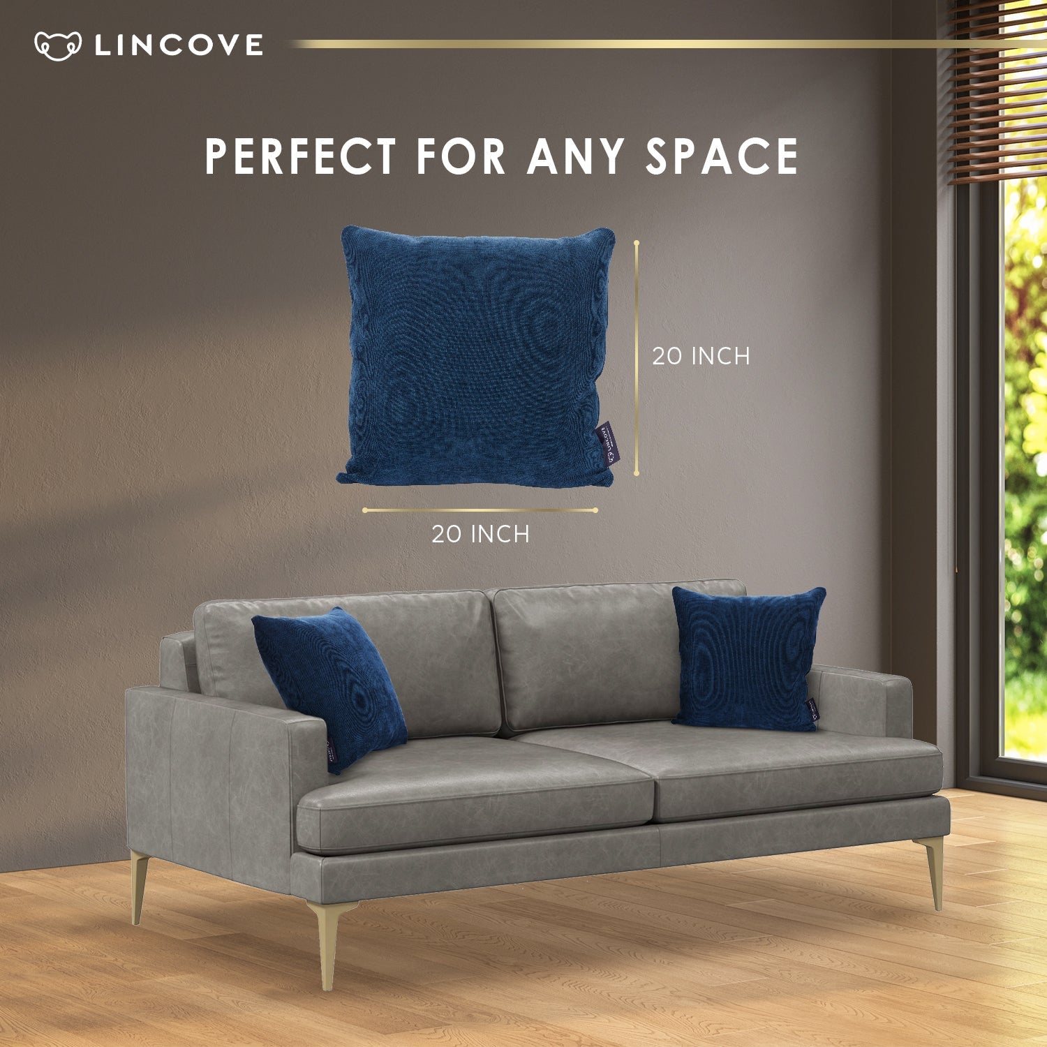 Lincove Pinpoint Cobalt Blue Pillow Cover