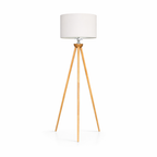 Lirios Three Legged Wooden Strip Floor Lamp - Natural