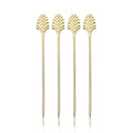 Art Deco Cocktail Picks in Gold Set of 4