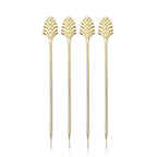 Art Deco Cocktail Picks in Gold Set of 4